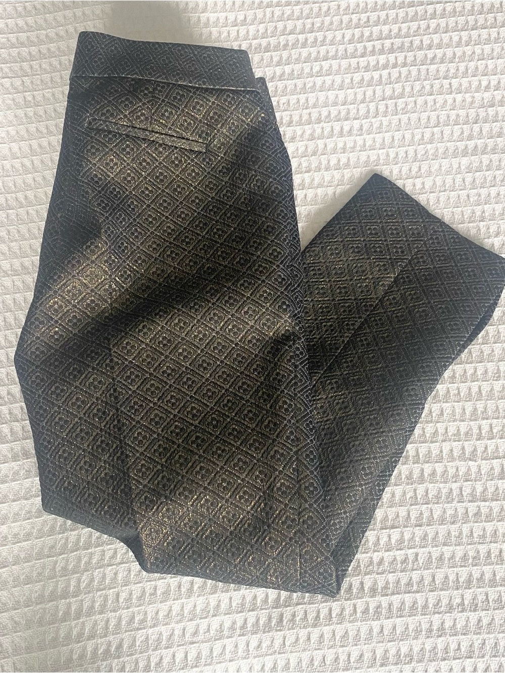 LOFT Marisa black bronze metallic Dress Pants size 4